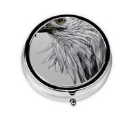 Boceto de una pequeña caja de medicamentos Eaglea de tres compartimentos que se puede colocar en tu bolsillo o bolso y puede almacenar vitaminas.