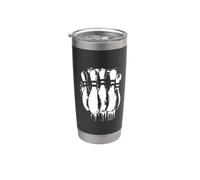 Boceto del juego de bolos Vaso térmico de acero inoxidable de doble pared
