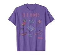 Bocetos de Elle Woods legalmente Rubia Camiseta, Hombre, Morado Jaspeado, XXL