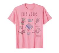 Bocetos de Elle Woods legalmente Rubia Camiseta, Hombre, Rosado, XXL