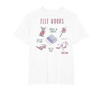 Bocetos de Elle Woods legalmente Rubia Camiseta, Hombre Tallas Grandes, Blanco, 2X Alto