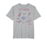 Bocetos de Elle Woods legalmente Rubia Camiseta, Hombre Tallas Grandes, Gris Jaspeado, 2X Alto