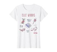 Bocetos de Elle Woods legalmente Rubia Camiseta, Mujer, Blanco, XXL