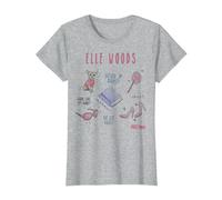 Bocetos de Elle Woods legalmente Rubia Camiseta, Mujer, Gris Jaspeado, XXL