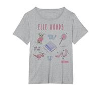 Bocetos de Elle Woods legalmente Rubia Camiseta, Mujer Tallas Grandes, Gris Jaspeado, 1XL Grande