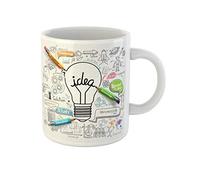 Bocetos Ideas Garabatos Escuela Creatividad Ciencia Estudio Tecnología Ingeniero Tazón Cerámica Tazas De Regalo Graciosa Tazas Té Regalos Novedosos Para Oficina Familiares Novios 330Ml