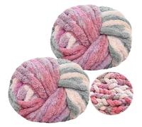 Bocguy Chunky Yarn, 250gx2 de lana gruesa para tejer a mano, hilo de lana grueso, ovillo de lana de gran trama XXL, lana gruesa de trama para mantas, bufandas, sombreros, cojines