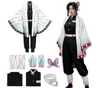 Bocguy Disfraz de Anime, Giyuu/Shinobu/Mitsuri/Muichirou/Tanjiro/Nezuko/Zenitsu Cosplay, Uniforme de Kimono de Personaje de Anime para Carnaval, Halloween, Fiesta de Cosplay, Convenciones de Anime