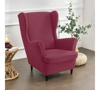 Bocguy Fundas Sillon Orejero, Funda para Silla Wingback para Taburete Otomano Funda De Sofá Relax 2 Piezas con Funda De Cojín, Fundas Protector De Butaca para Dormitorio, Recepción, Club
