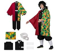 Bocguy Giyuu Cosplay, Disfraz de Anime Giyuu Tomioka, Disfraz Anime para Hombre, Uniforme Personaje Traje de Kimono para Adultos para Carnaval, Halloween, Fiesta de Cosplay