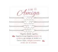 BOCHOI 4 PCS Regalos Amigas Originales Pulsera Regalo Amigas Cumpleaños Mejor Amigad Navidad Regalo Pulsera Oro Acero Inoxidable Mujer Hermanas Compañera Trabajo Regalos Novias Niñas Mujer Graduación