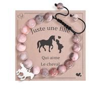 BOCHOI Caballo Niña Pulsera Mejor Amiga Regalo Niña 5 6 7 8 9 10 11 12 Aniversario Para Amiga Hermana Mejores Amigos Pulsera Piedra Natural Joyas Ideas FR