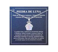 BOCHOI Collar Mujer Piedra de Luna para Mujer Piedra de la Luna Regalo para mujer Collar Colgante Original Cumpleaños Navidad San Valentín para Hija, Mamá, Mate (plateado)