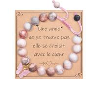 BOCHOI Mariposas Niña Pulsera Mejor Amiga Regalo Niña 5 6 7 8 9 10 11 12 Aniversario Para Amiga Hermana Mejores Amigos Pulsera Piedra Natural Joyas Ideas Regalo FR