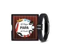 BOCHOI Pulsera Papá Regalo Dia Del Padre Regalo Para Héroes Ideas Originales Regalos Papa San Valentin Navidad Originales Regalos Cumpleaños 20 30 40 50 60 Papá Joyas Padre Hombre Pulsera Aniversario