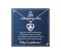 BOCHOI Regalos de 18 Cumpleaños Para Niñas, Regalo Original Para Mujeres Corazón Collar Regalos Para Ella, Cumpleaños o Navidad Collar Para Hija Grandgraduater Novias, Amigos