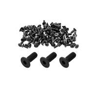 bociloy 100 tornillos hexagonales de cabeza plana M3-0.5 x 8 mm, pernos avellanados de acero al carbono de grado 10.9, tornillos de máquina de rosca completa con acabado de óxido negro