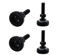 bociloy 4 patas de nivelación roscadas ajustables M12 x 50 mm, acero al carbono resistente a prueba de golpes, para muebles de banco de trabajo, armario, diámetro de la base de 1.57 pulgadas