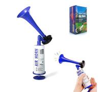 Bocina Aire Comprimido Manual,Bocinas para Barcos de Metal,Trompeta Aficionados Bombo para Eventos Deportivos,Fútbol,Alarmas y Fiestas (Azul)