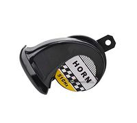 Bocina Coche 12V Universal 12V DC 130dB caracol cuerno universal 510hz impermeable aire motocicleta camión sirena fuerte coche sonido señal(Black)