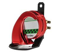 Bocina Coche,Claxon Coche 12V Air Horn Car Speeeker Universal Car Tren Tren Camión Barco 130dB Metal Impermeable eléctrico eléctrico Snail Air Horn Sirena(Red)