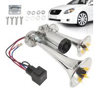 Bocina de 12 V para camión, bocina de aire ruidosa con compresor de doble tubo, bocina de aire comprimido para todos los vehículos de 12 V, camiones, tren, coche, barco, moto, furgoneta