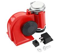 Bocina de aire eléctrica de trompeta de doble tono de 12V, sirena de bomba de caracol súper ruidosa para coches, motocicletas, camiones y autobuses