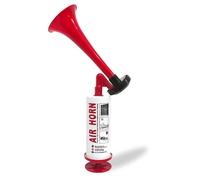 Bocina de Bomba de Aire de Mano, Metal Cuerno de Aire Portátil, Cuernos Para Barco de Seguridad, Eventos Deportivos (Rojo)