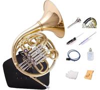 Bocina de doble fila, opcional en uno, cuatro teclas en B-F, cuerpo de latón para instrumentos musicales, interior pulido a mano, apto para principiantes y profesionales, bolsa de almacenami