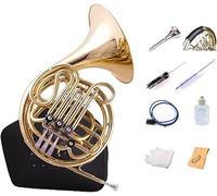 Bocina De Doble Fila, Opcional En Uno, Cuatro Teclas En Si-F, Cuerpo De Latón Para Instrumentos Musicales, Interior Pulido A Mano, Adecuado Para Principiantes Y Profesionales, Bolsa De Almac