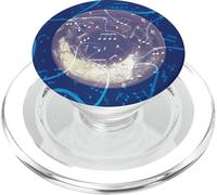 Bocina de latón para músico de jazz con notas musicales azules PopSockets PopGrip para MagSafe