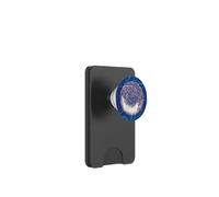 Bocina de latón para músico de jazz con notas musicales azules PopSockets PopWallet para MagSafe