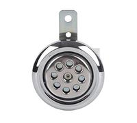 Bocina de motocicleta universal impermeable 110dB ruidoso 12 V 85 mm con cubierta cromada en forma de panal J8p924