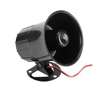 Bocina de Sirena de Alarma con Cable DC12V 15W, bocina de Alarma con Cable para Exteriores, Sirena con Cable Fuerte de Seguridad con Soporte para de Alarma de Seguridad