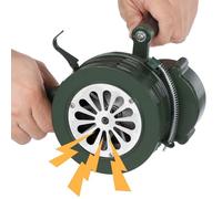 Bocina de sirena de manivela, alarma de seguridad manual, señal fuerte de emergencia portátil, de mano con mango plegable, estilo de ataque de aire