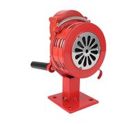 Bocina de Sirena de manivela, Alarma Fuerte de 110 dB Sirena de Tornado de Ataque aéreo de Mano con Mango Alarma de Emergencia Manual de aleación de Aluminio para Supervivencia, (Roja)