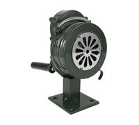 Bocina de Sirena de manivela, Alarma Fuerte de 110 dB Sirena de Tornado de Ataque aéreo de Mano con Mango Alarma de Emergencia Manual de aleación de Aluminio para Supervivencia, (Verde)