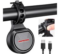 Bocina eléctrica 4 Sonidos únicos - para Bicicleta Ajustable 80-130DB Recargable por USB, Accesorios Impermeables para Bicicletas para Adultos y niños - Timbre para Bicicleta de montaña