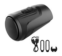 Bocina Eléctrica Bicicleta, 125dB Timbre Bicicleta Electronico con USB Recargable, Impermeable IPX5 Timbres Ciclismo para Adultos, Timbre Bici para Scooter Bicicleta de Montaña y de Carretera (Negro)