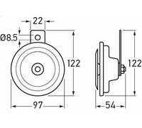 Bocina HELLA 3BA 002 768-382