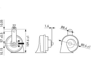 Bocina HELLA 3FH 012 010-021 VW ROUTAN 4 2008-201