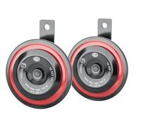 Bocina - HELLA STYLE HORN S98 SET - 12V - 115dB (A) - Rango de frecuencia: 335/400Hz - sonido grave/sonido agudo - eléctrico - ECE - Color de carcasa: rojo/negro - Cant.: 2