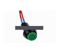 Bocina PBS-11B for coche y motocicleta, 250 V, 3 A, 2 cables, verde, con botón pulsador de reinicio automático. Controls Switches