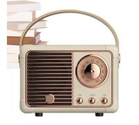 Bocina retro, sonido estéreo portátil vintage, altavoz para exteriores con sonido claro, para cocina, dormitorio, al aire , camping, senderismo, ciclismo, adolescentes y adultos