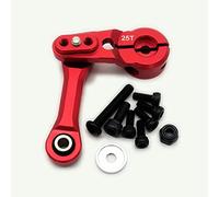Bocina servo de aluminio 25T y barra de acoplamiento de dirección roja para Arrma Kraton Mojave Outcast Talion Typhon notoria infracción AR340061 AR330230