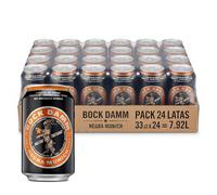 Bock-Damm | Cerveza Negra con Maltas Tostadas | Triple Malta | Caja d 24 Latas x 33 cl