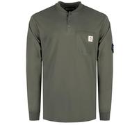 BOCOMAL FR Shirts Flame Resistant Shirt 5.5oz 100% Cotton Gray Light Weight CAT2 Fire Retardant Henley Shirts