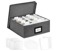 Boczif Caja de Almacenamiento de Fotos con Tapa, caja Organizadora de Fotos | para Hasta 1700 Fotos y 4 x 6, con 8 Separadores Ajustables, 60 Etiquetas, caja de álbum de Fotos para Sobres, Albumes