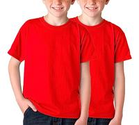 BOD HOME, Pack 1 o 2 Camisetas de Niño/Unisex Manga Corta 100% Algodón, Camiseta Infantil Básica Cuello Redondo para Niños, Variedad de Colores Lisos, Suave, Cómoda, Versátil, Tallas de 5 a 14 años