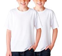 BOD HOME, Pack 1 o 2 Camisetas de Niño/Unisex Manga Corta 100% Algodón, Camiseta Infantil Básica Cuello Redondo para Niños, Variedad de Colores Lisos, Suave, Cómoda, Versátil, Tallas de 5 a 14 años